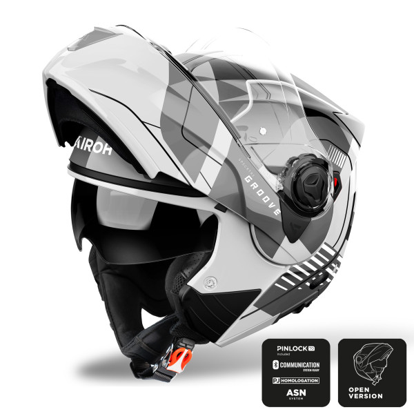Airoh Airoh specktre flip-front helmet - groove grey gloss - s